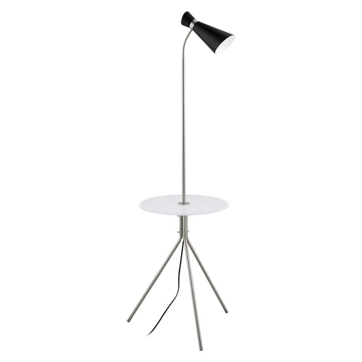 Policara One Light Floor Lamp Matte Nickel