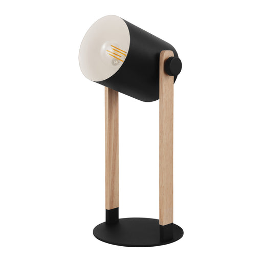 Hornwood One Light Table Lamp Black & Natural Wood