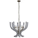 Kalco - 525955BCG/CLR - Eight Light Chandelier - CORAL - Brushed Champagne Gold