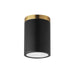 Maxim - 59700WTBKAB - One Light Flush Mount - Dapper - Black / Antique Brass