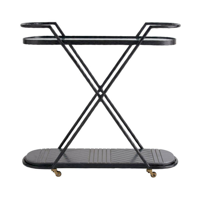 Arteriors - 4650 - Bar Cart - Nakoa - Blackened Iron