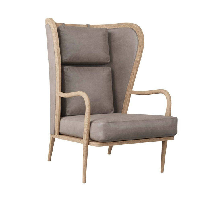 Arteriors - 5743 - Chair - Stassi - Smoke Oak/Carbon Leather