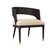 Arteriors - 6243 - Dining Chair - Swanson - Ebony Wood/Antique Brass/Natural Linen