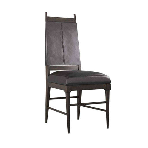 Arteriors - 6877 - Chair - Keegan - Ebony Wood/Black Leather
