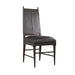 Arteriors - 6877 - Chair - Keegan - Ebony Wood/Black Leather