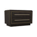 Arteriors - 6939 - Side Table - Puckett - Ebony Oak/Dove Leather/Antique Brass