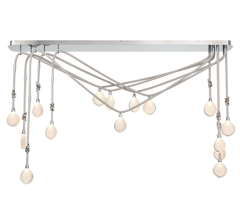 Lib & Co. - 12177-01 - LED Chandelier - Bellissima - Silver Sleeves