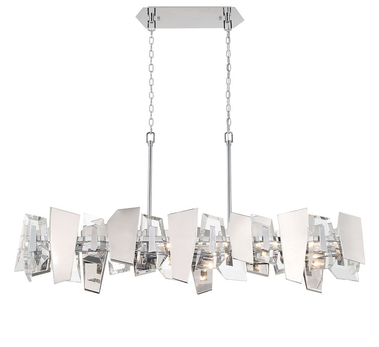 Lib & Co. - 12214-01 - Six Light Linear Chandelier - Castellana - Chrome