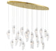 Lib & Co. - 12220-017-07 - LED Chandelier - SORRENTO - Plated Brushed Gold