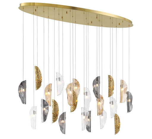 SORRENTO LED Chandelier Plated Brushed Gold