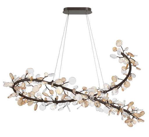 Pisa LED Chandelier Black with Gold Accent