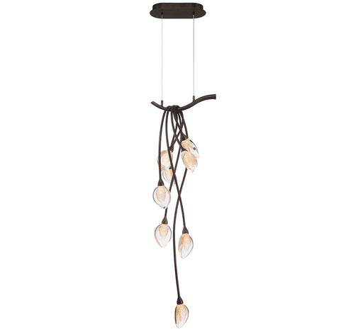 Modena LED Chandelier Black With Gold Accent