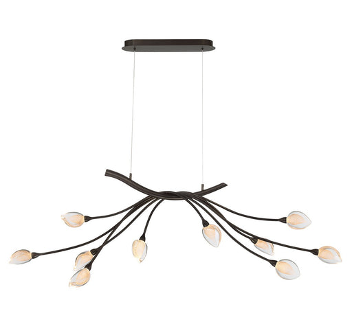 Modena LED Chandelier Black With Gold Accent