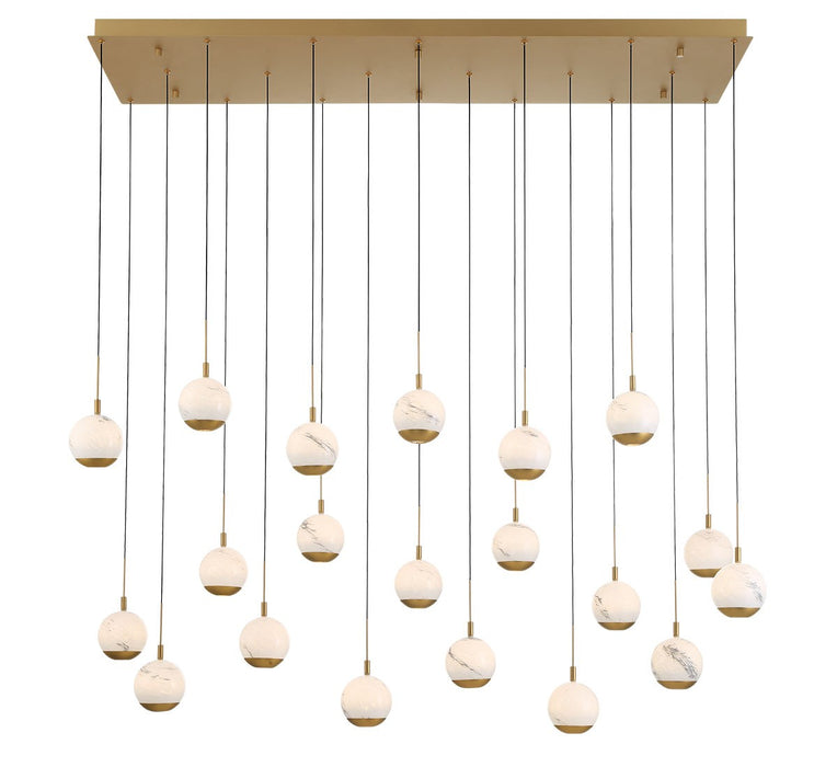 Lib & Co. - 12240-030 - LED Chandelier - Baveno - Painted Antique Brass