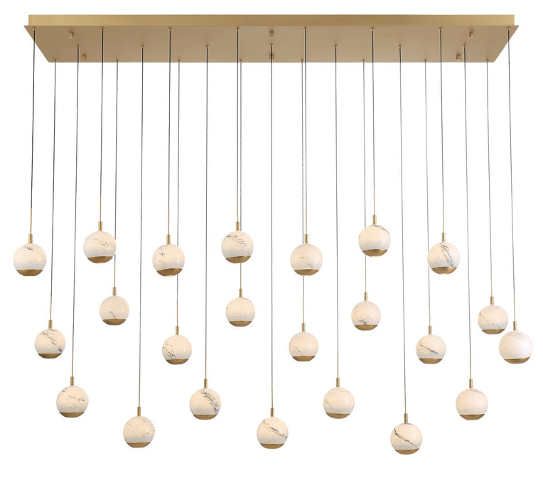 Lib & Co. - 12241-030 - LED Chandelier - Baveno - Painted Antique Brass