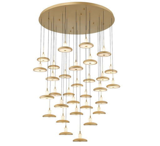 Mantova LED Chandelier Painted Antique Brass
