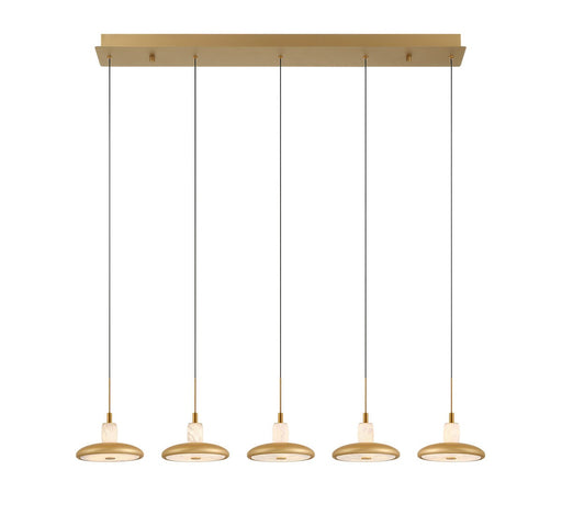 Mantova LED Chandelier Painted Antique Brass