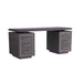 Arteriors - FKI03 - Desk - Wixom - Ebony Oak/Antique Brass/Graphite Leather