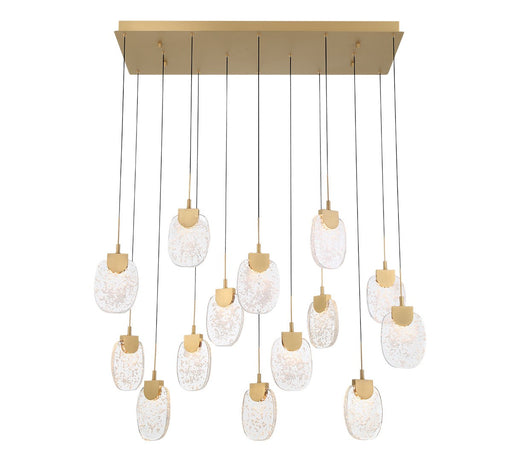 Castelo LED Chandelier Painted Antique Brass