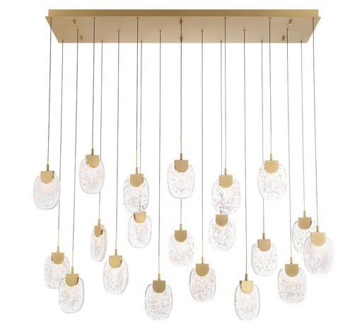 Castelo LED Chandelier Painted Antique Brass