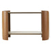 Arteriors - FLI04 - Console - Warley - Smoke Oak/Russet Leather/Antique Brass