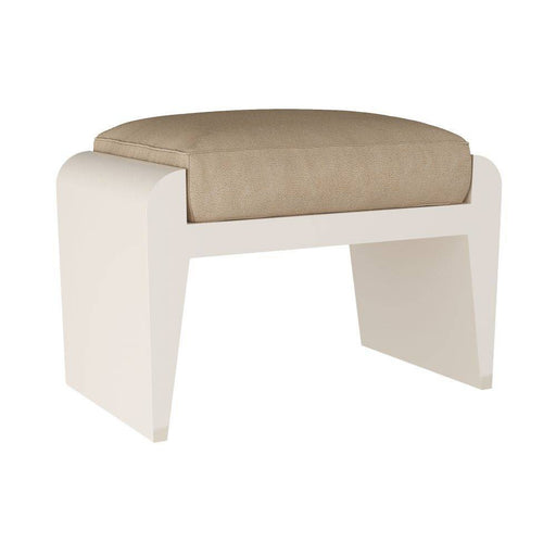Alanna Ottoman Sand Vegan Leather