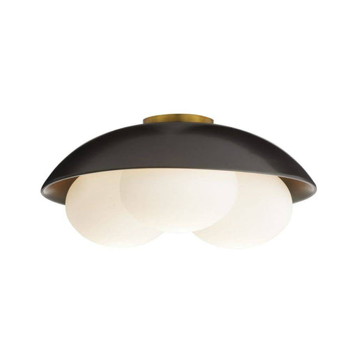 Glaze Three Light Flush Mount Matte Black