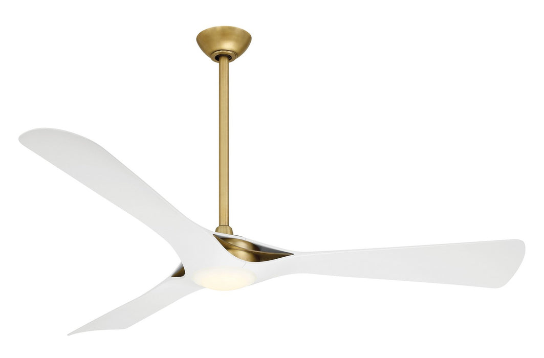 Minka Aire - F668L-LBR/WHF - 60 Inch Ceiling Fan - Bridge - Legacy Brass W/Flat White