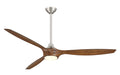Minka Aire - F762L-BN/DK - 65 Inch Ceiling Fan - Pierce - Brushed Nickel W/ Distressed K