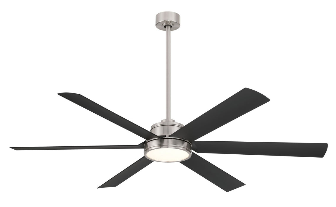 Minka Aire - F897L-BNW/CL - 65 Inch Ceiling Fan - Cairo - Brushed Nickel Wet W/ Coal