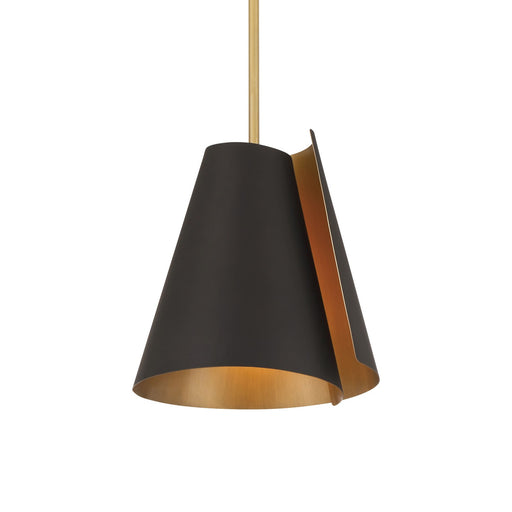 Hillcrest One Light Pendant Legacy Brass & Dark Bronze