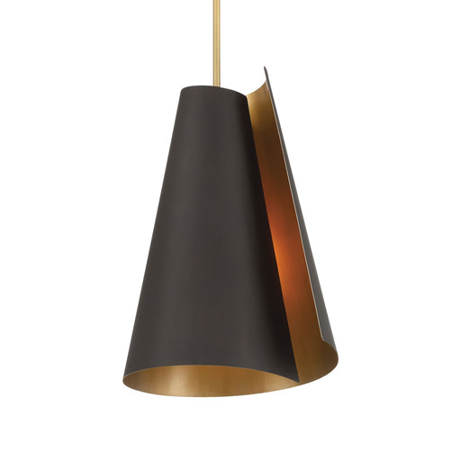 Hillcrest One Light Pendant Legacy Brass & Dark Bronze