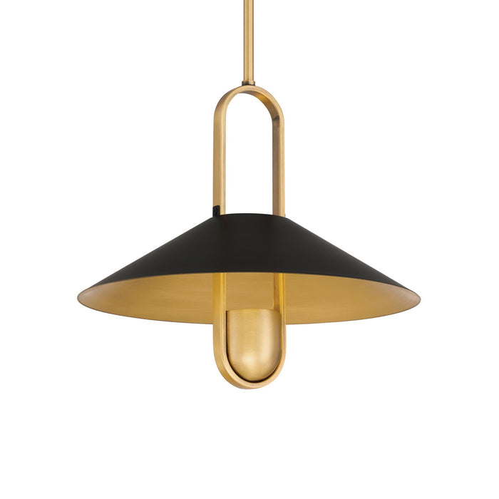 Minka-Lavery - 151-876 - One Light Pendant - Goldenridge - Legacy Brass & Dark Matte Blac