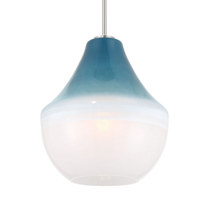Minka-Lavery - 292-84 - One Light Pendant - Pacific - Brushed Nickel