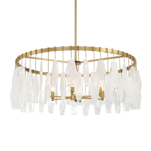 Willow Six Light Pendant Legacy Brass