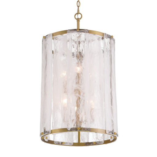 Veil Six Light Pendant Legacy Brass