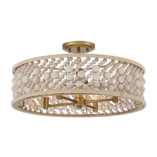 Horsmore Four Light Semi Flush Mount Legacy Brass (Painted)