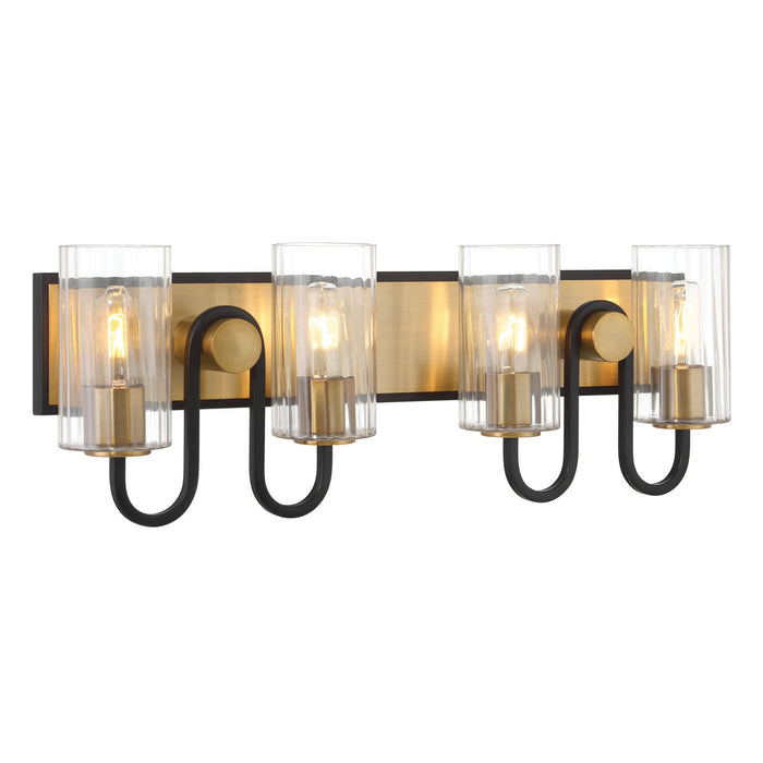 Minka-Lavery - 3764-876 - Four Light Vanity - Orla - Legacy Brass & Dark Matte Blac