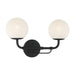 Minka-Lavery - 3792-899 - Two Light Vanity - Whitehall - Dark Matte Black