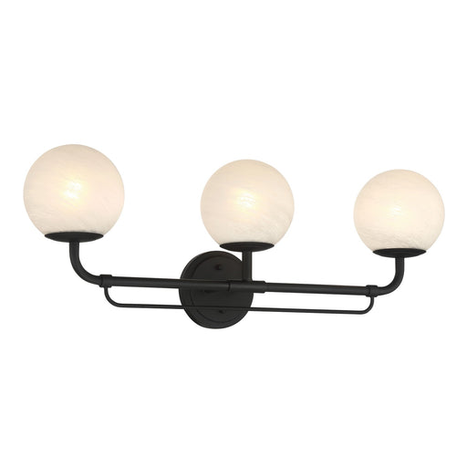 Whitehall Three Light Vanity Dark Matte Black