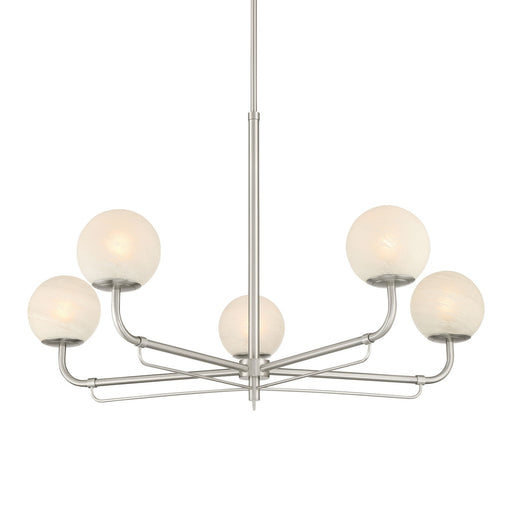 Whitehall Five Light Chandelier Brushed Nickel