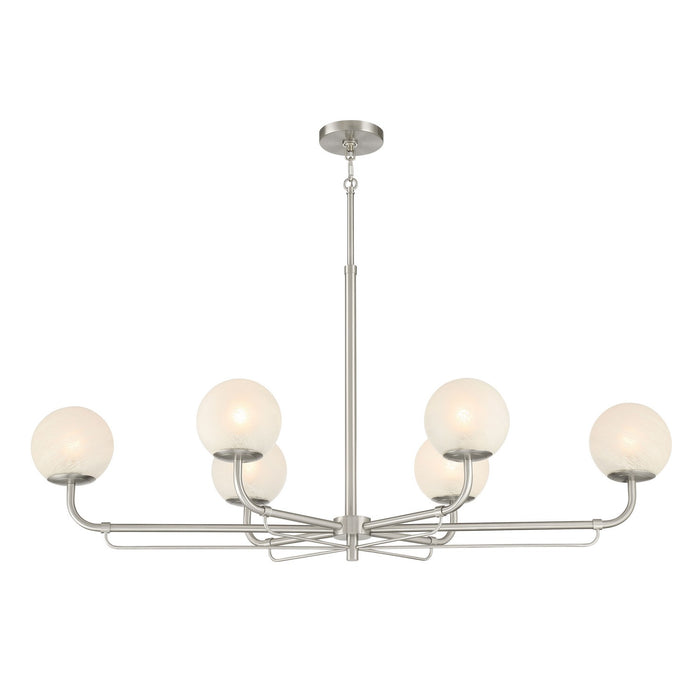 Minka-Lavery - 3796-84 - Six Light Island Pendant - Whitehall - Brushed Nickel