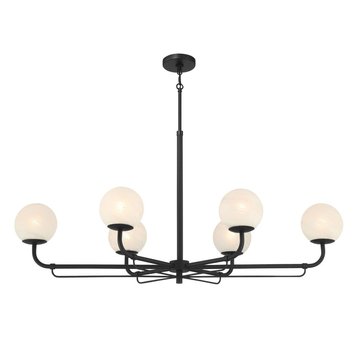 Minka-Lavery - 3796-899 - Six Light Island Pendant - Whitehall - Dark Matte Black