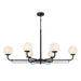 Minka-Lavery - 3796-899 - Six Light Island Pendant - Whitehall - Dark Matte Black