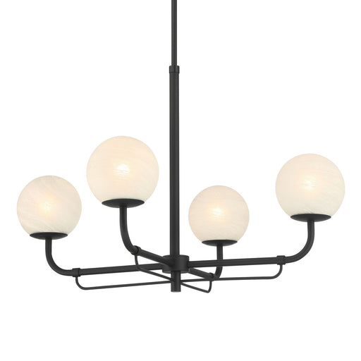Whitehall Four Light Chandelier Dark Matte Black