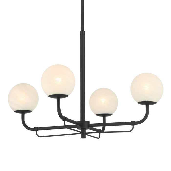 Minka-Lavery - 3797-899 - Four Light Chandelier - Whitehall - Dark Matte Black