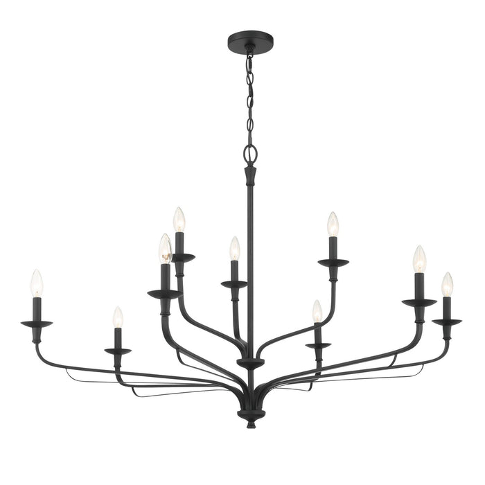 Minka-Lavery - 3829-899 - Nine Light Chandelier - Velena - Dark Matte Black