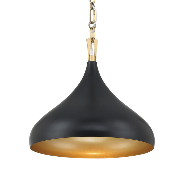 Minka-Lavery - 3931-876 - One Light Pendant - Cedar Lane - Legacy Brass & Matte Coal