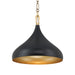 Minka-Lavery - 3931-876 - One Light Pendant - Cedar Lane - Legacy Brass & Matte Coal