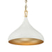 Minka-Lavery - 3931-879 - One Light Pendant - Cedar Lane - Legacy Brass & Off White Cream
